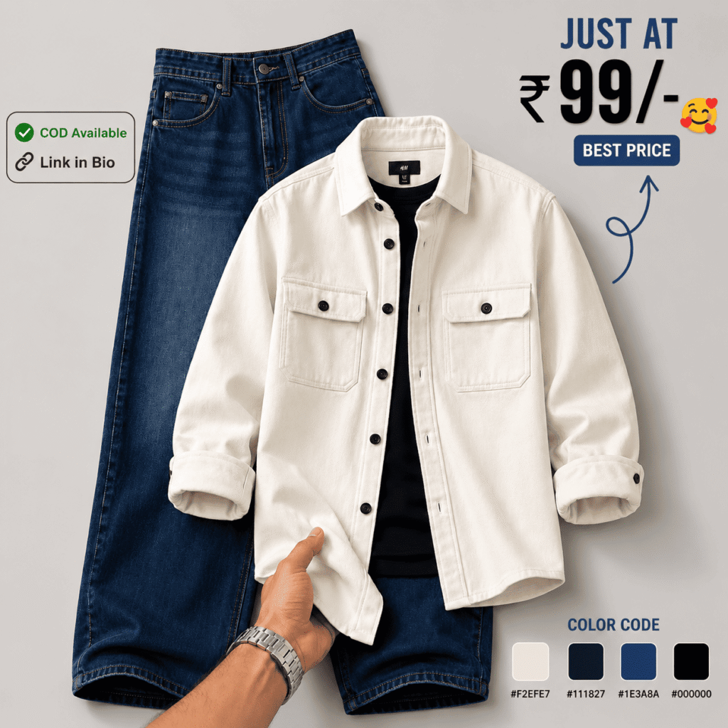 Premium Men’s Casual Shirt & Denim Jeans Combo