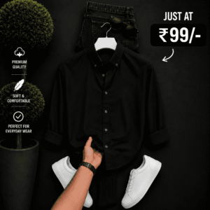 Men’s Black Full Sleeve Shirt – Premium Formal & Casual Wear