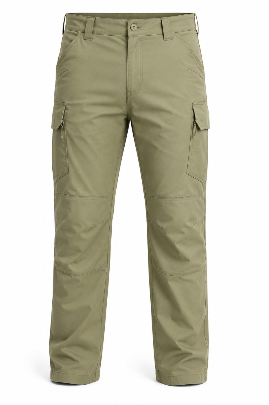 Men's Khaki Cargo Pants – Cotton Blend with Multiple Utility Pockets