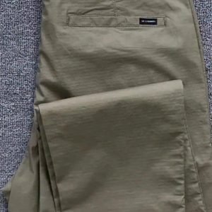 Olive Green Quick-Dry Chino Trousers for Men - Lightweight Nylon Straight Fit