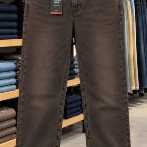 Men's Brown Washed Regular Fit Jeans