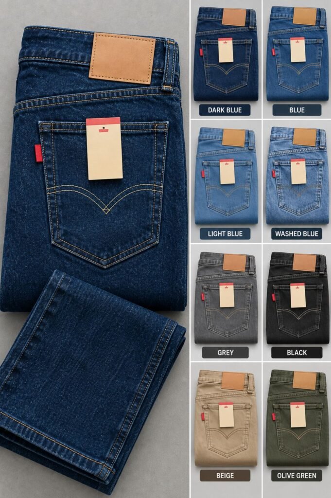 Men's Classic Straight Fit Denim Jeans