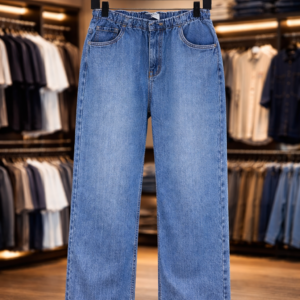 Men's Wide-Leg Baggy Jeans – Comfortable Premium Blue Denim Pants
